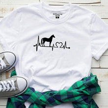 Load image into Gallery viewer, New Horse heartbeat line Print Women Tshirt Casual Funny t Shirt For Lady Girl Top Tee Hipster Tumblr Female Tshirt drop ship