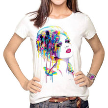 Load image into Gallery viewer, Lei SAGLY Horse Head Print Women T Shirt Female Summer Casual Tshirt Short Sleeve Fashion Top
