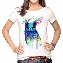 Load image into Gallery viewer, Lei SAGLY Horse Head Print Women T Shirt Female Summer Casual Tshirt Short Sleeve Fashion Top
