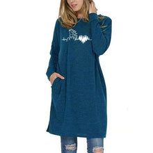 Load image into Gallery viewer, 2019 New Fashion T-Shirt For Women Loose Round Neck Pocket Top Horse Love Letters Print Women T-Shirt Tops Plus Size Cute Summer
